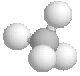 une molécule de méthane composée d'un atome de carbone et de 4 atomes d'hydrogène